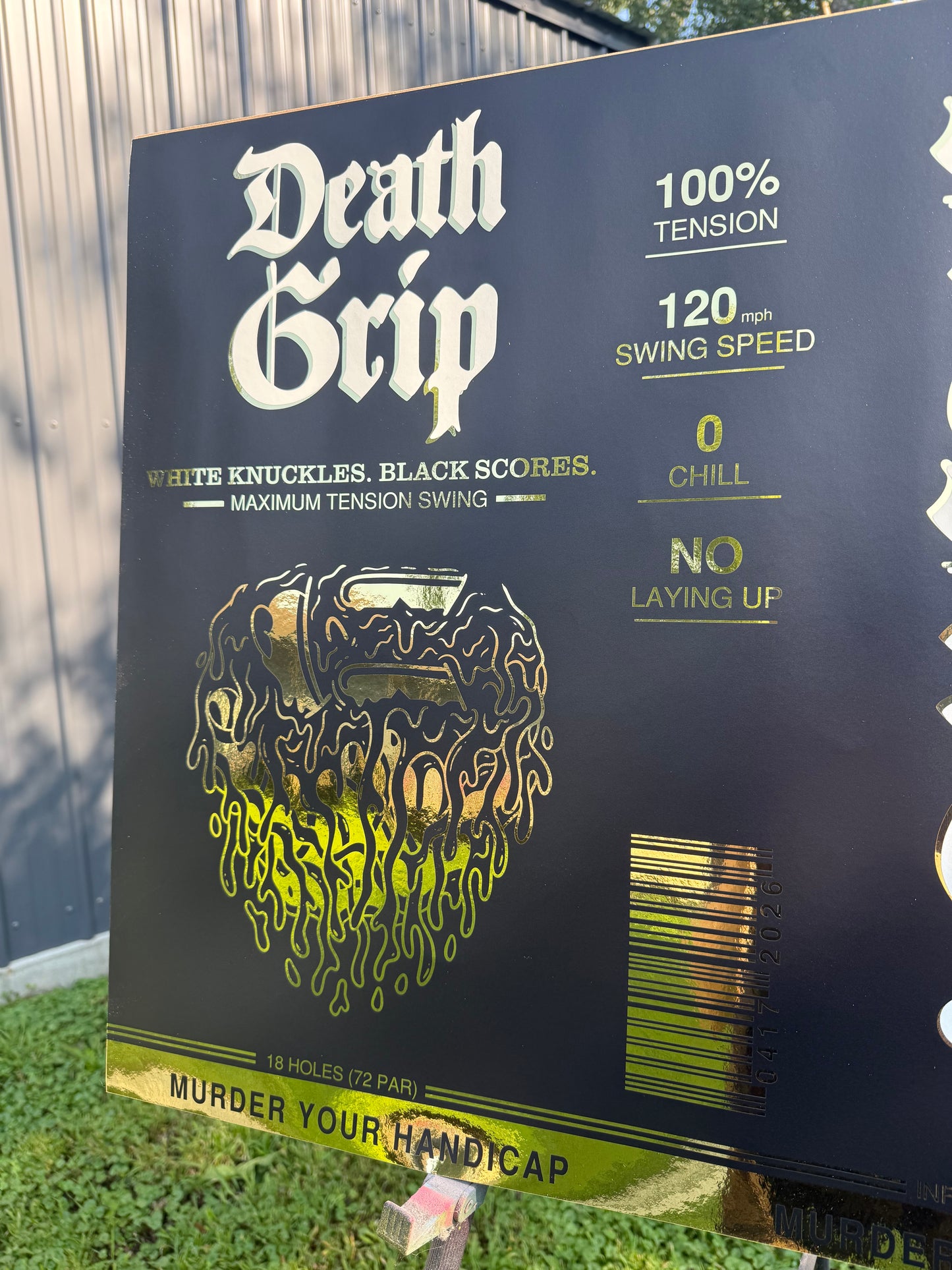 DEATH GRIP FOIL ART PRINT 24X32"