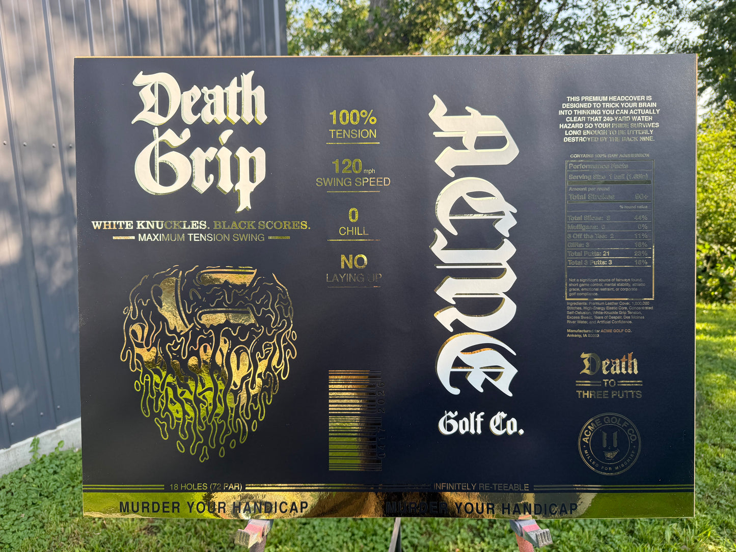 DEATH GRIP FOIL ART PRINT 24X32"