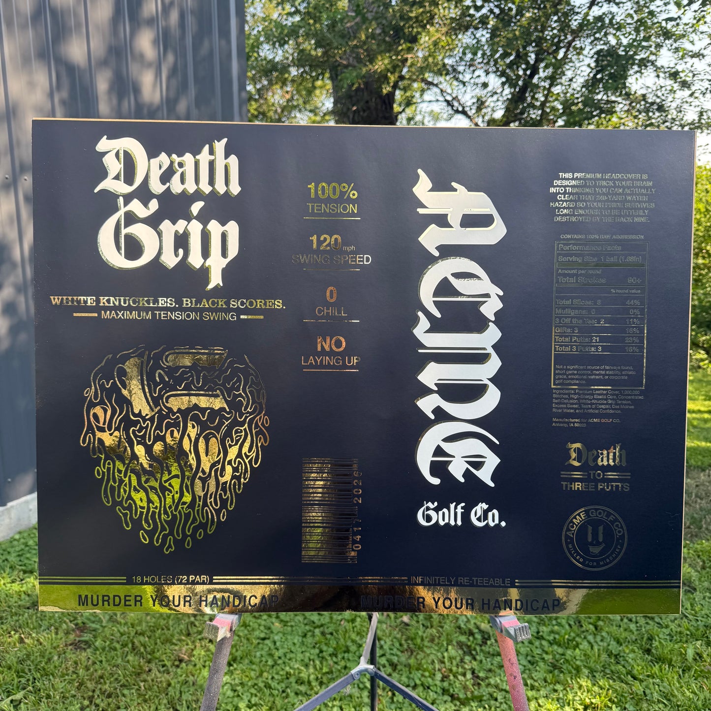 DEATH GRIP FOIL ART PRINT 24X32"